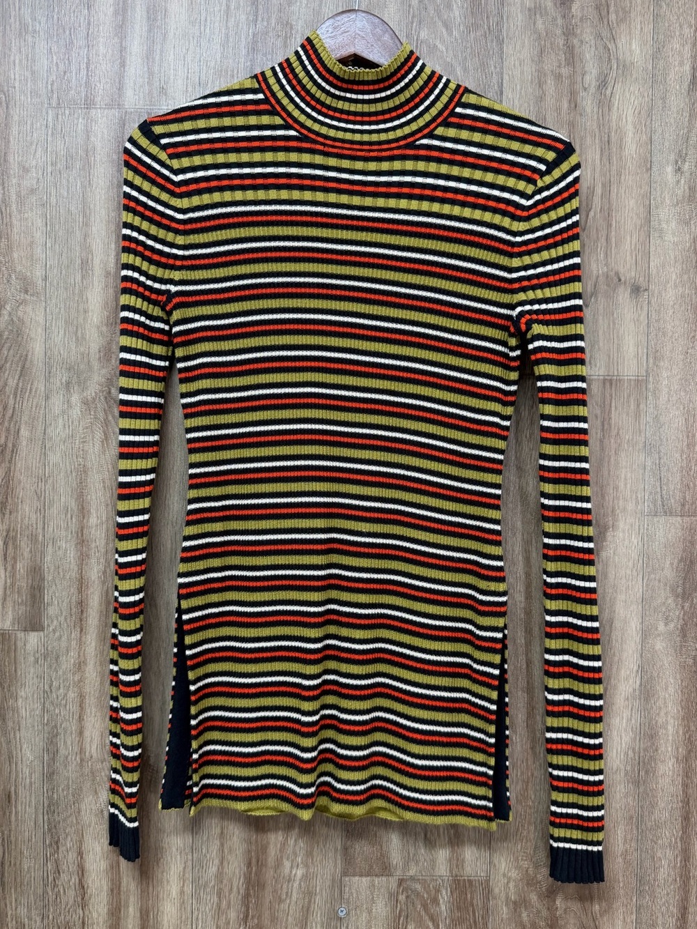 NEW Proenza Schouler Silk Blend Ribbed Turtleneck
